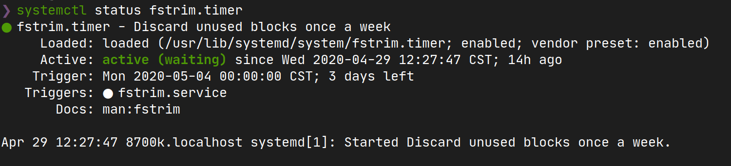 fstrim.timer-status
